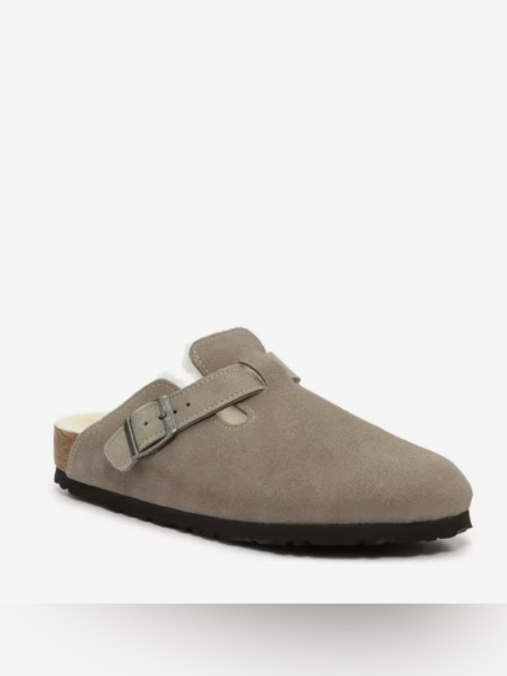 NWT Birkenstock Shearling Boston Suede Clogs (size 38)